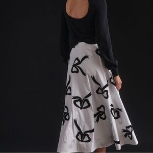 Anthropologie Maeve Bow Skirt